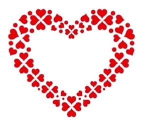 Szablon walentynki 12x15cm - serce, serca