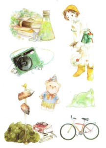 Naklejki, stickersy, nalepki papierowe - dziecko, podróżnik