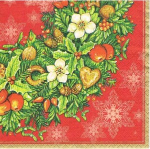 Serwetka decoupage 33x33 cm - stroik, święta