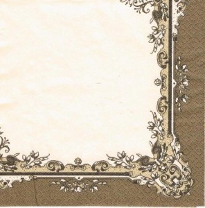 Serwetka decoupage 33x33 cm - wzorek, wzorki, ramka, narożnik