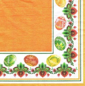 Serwetka decoupage 33x33 cm - pisanki i wzorki