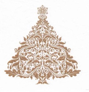 Serwetka decoupage 33x33 cm - choinka, święta