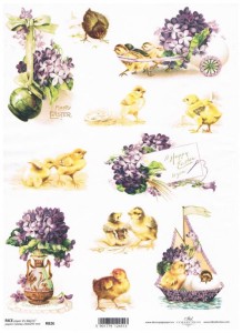 Papier ryżowy A4 ITD do decoupage - Wielkanoc 