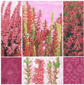 Serwetka decoupage 33x33 cm - wrzosy