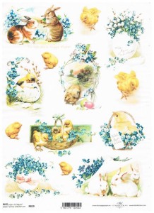 Papier ryżowy A4 ITD do decoupage - Wielkanoc