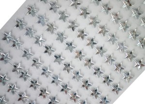 Gwiazdki samoprzylepne kryształki srebrne 8mm