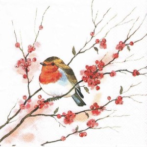 Serwetka decoupage 33x33 cm - ptak, ptaszek