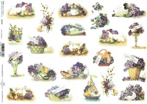 Papier ryżowy A4 ITD do decoupage - Wielkanoc 