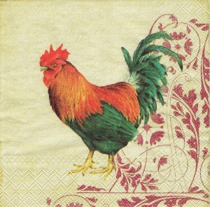 Serwetka decoupage 33x33 cm - kogut