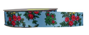 Tasiemka satynowa kwiaty folklor 15mm 9m (10y) 
