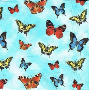 Serwetka decoupage 33x33 cm - motyle