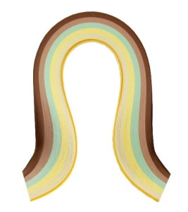 Paski do quillingu 5mm/297mm 200szt - mix żółto-brązowy 