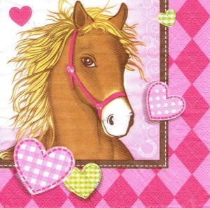 Serwetka decoupage 33x33 cm - kucyk, konik