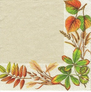 Serwetka decoupage 33x33 cm - liście