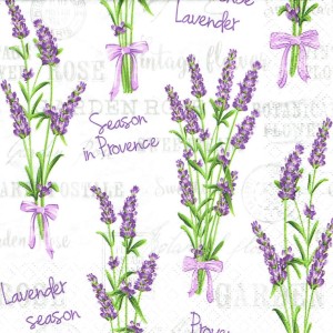 Serwetka decoupage 33x33 cm - lawenda, kwiaty