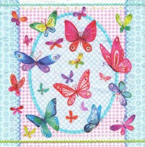 Serwetka decoupage 33x33 cm - motyle