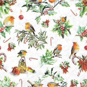 Serwetka decoupage 33x33 cm - ptaki, ptaszki