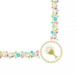 Serwetka decoupage 33x33 cm - hostia, wzorek