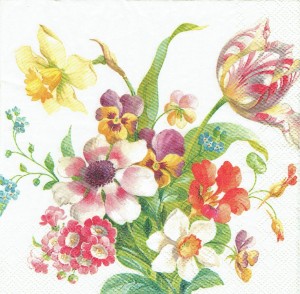 Serwetka decoupage 33x33 cm - kwiaty