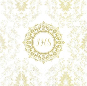 Serwetka decoupage 33x33 cm - hostia, wzorek