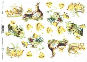 Papier ryżowy A4 ITD do decoupage - Wielkanoc