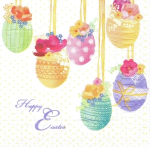 Serwetka ozdobna 33x33 cm - pisanki