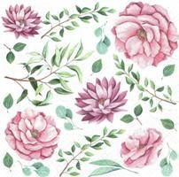 Serwetka decoupage 33x33 cm - kwiaty