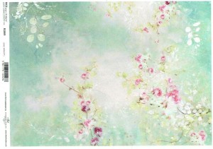 Papier ryżowy A4 ITD do decoupage - kwiaty, róże