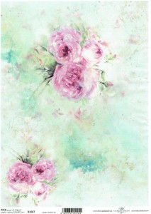 Papier ryżowy A4 ITD do decoupage - kwiaty, róże