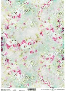 Papier ryżowy A4 ITD do decoupage - kwiaty, róże