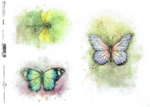 Papier ryżowy A4 ITD do decoupage - motyle, motyl, ćma