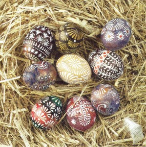 Serwetka decoupage 33x33 cm - pisanki na sianie