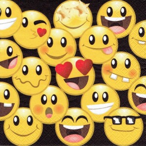 Serwetka decoupage 33x33 cm - emotikony