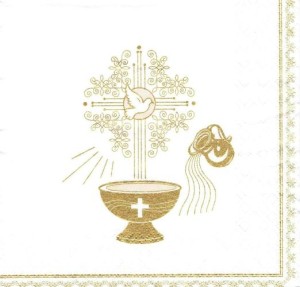 Serwetka decoupage 33x33 cm - Chrzest Święty