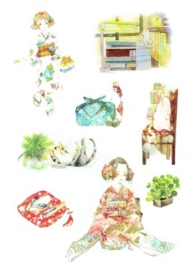 Naklejki, stickersy, nalepki papierowe - dzieci, koty, rośliny