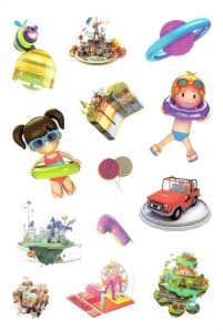 Naklejki, nalepki foliowe - zabawki