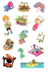 Naklejki, nalepki foliowe - zabawki 