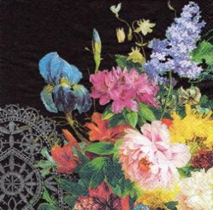 Serwetka decoupage 33x33 cm - kwiaty