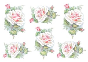 Papier klasyczny A4 do decoupage - kwiaty, róże