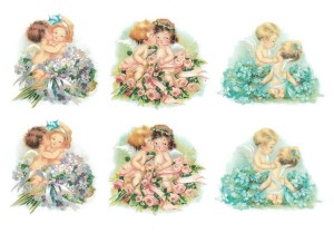 Papier klasyczny A4 do decoupage - anioły, aniołki