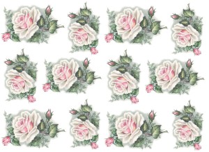 Papier klasyczny A4 do decoupage - kwiaty, róże 