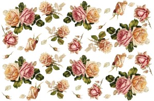 Papier klasyczny A4 do decoupage - kwiaty, róże