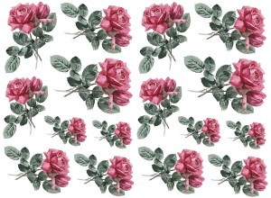 Papier klasyczny A4 do decoupage - kwiaty, róże
