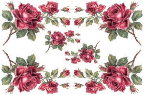Papier klasyczny A4 do decoupage - kwiaty, róże