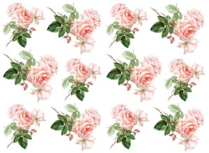 Papier klasyczny A4 do decoupage - kwiaty, róże