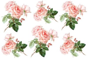 Papier klasyczny A4 do decoupage - kwiaty, róże