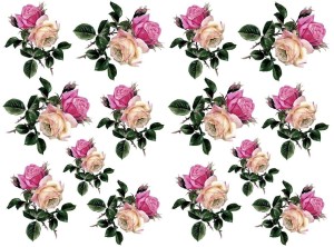 Papier ryżowy A4 do decoupage A - kwiaty, róże