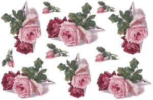 Papier ryżowy A4 do decoupage A - kwiaty, róże