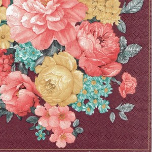 Serwetka decoupage 33x33 cm - kwiaty, róże
