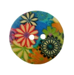 Guzik ozdobny 25mm w  kwiaty